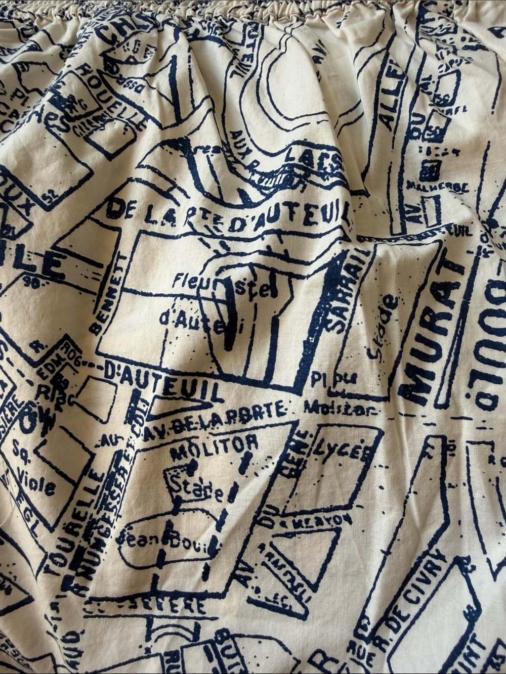 Anthropologie The Wren Boxer Shorts Navy Cream Paris SIZE MEDIUM NEW - Picture 7 of 9